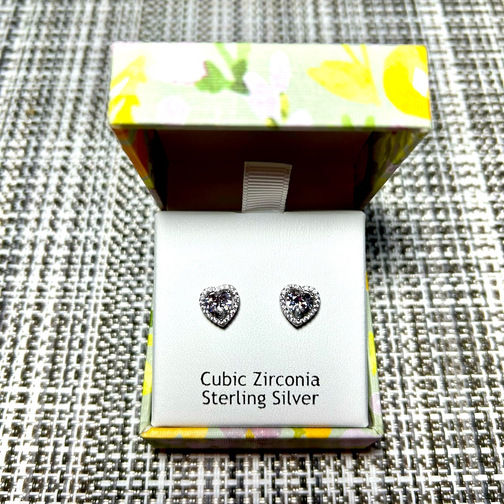 Nanette Brand New Silver Toned Stud Earrings Box Included 22$